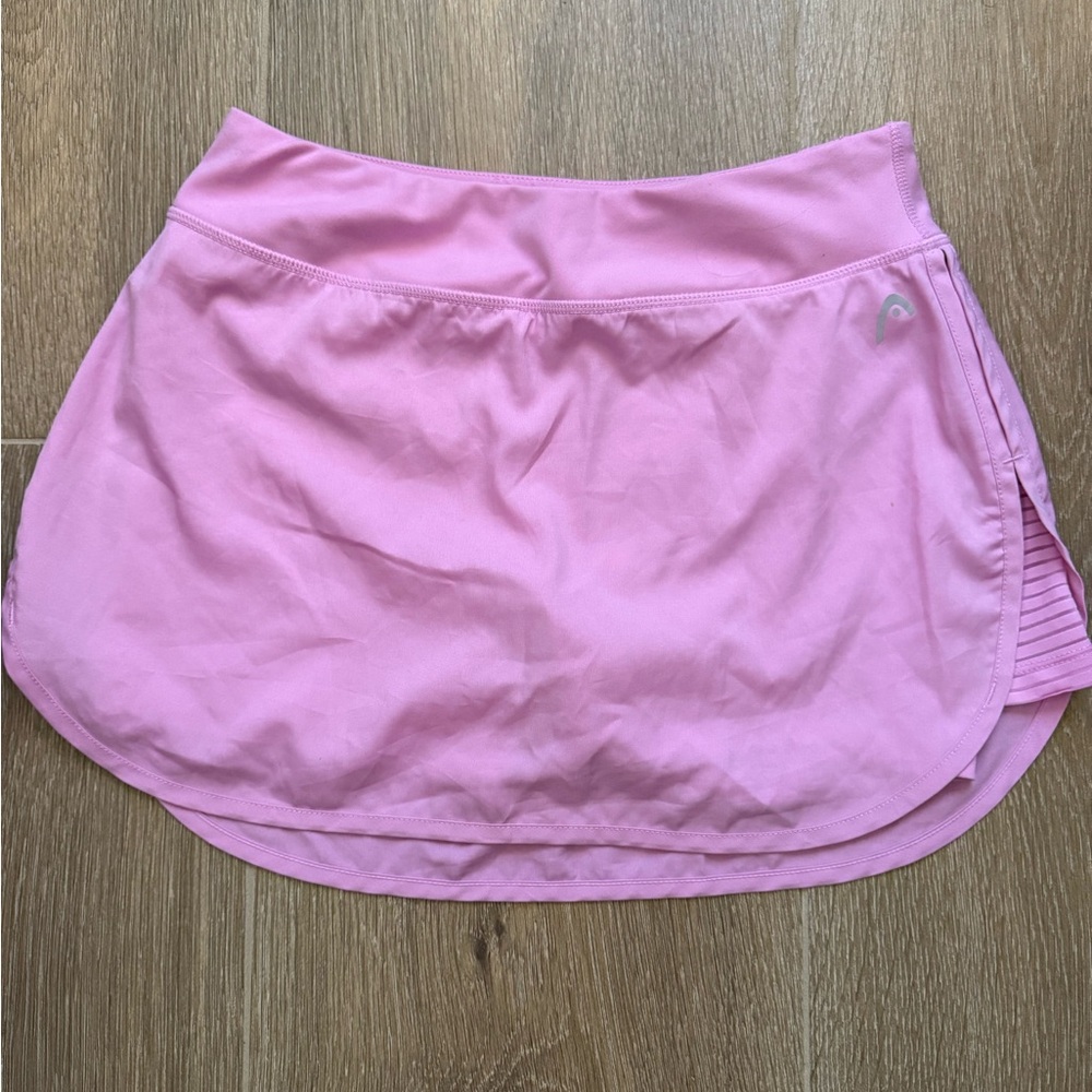 Pink Head Athletic Skirt with built in shorts